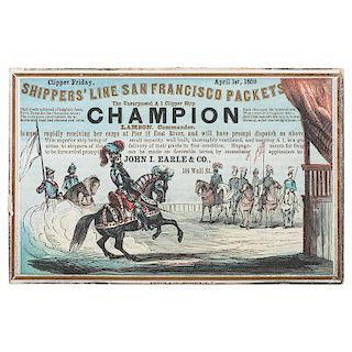Clipper Ship Card for Champion by Nesbitt