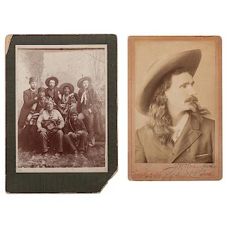 Captain Jack Crawford Cabinet Cards, Incl. Signed Photo & Portrait with Indian Chiefs