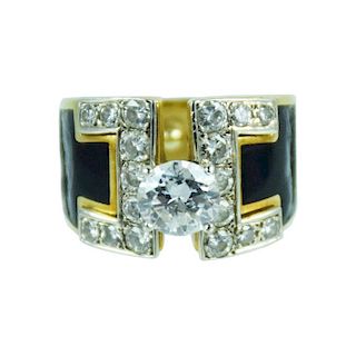 David Webb Style 18 Karat 2.41 Carat Diamond Ring