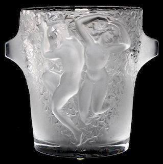 Lalique "Ganymede" Champagne Crystal Ice Bucket