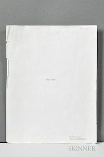 Roddenberry, Gene (1921-1991) Original Typewritten Proposal for Star Trek, the Television Series, c. 1966. Twenty-six pages w