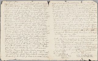 Thomas Bruce, 7th Earl of Elgin (1766-1841) Letter Addressed to Elgin from William Porden (c. 1755-1822), 8 December 1812. La