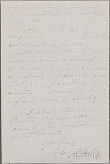 Whittier, John Greenleaf (1807-1892) Two Autograph Letters Signed. Two and three pages each, both regarding his works and the