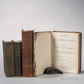 American Census, Four Volumes, 19th Century. Including: The Seventh Census of the United States, 1850, Washington: Robert Arm