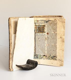 Biblia Latina. Venice: Leonardus Wild for Nicholas of Frankfurt, 1478. Quarto 450 of 456 leaves (lacking a1, and C8-12); firs