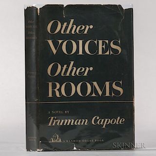 Capote, Truman (1924-1984) Other Voices, Other Rooms. New York: Random House, 1948. Stated first printing, in publisher's clo