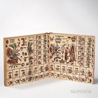 Codex Borbonicus Manuscrit Mexicain de la Bibliotheque du Palais Bourbon. Paris: Leroux, 1899. Large quarto, full-color facsi