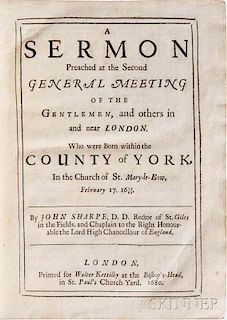 Collection of Sermons, England, 1679-1706.