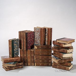 Decorative Bindings, Sets, Forty Volumes, French Literature.