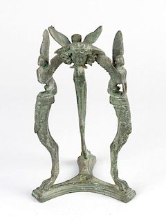 Bronze andiron in Roman style