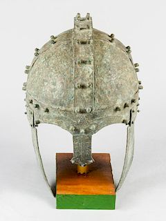 A bronze warrior helmet