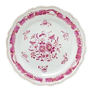 A Chinese Export Porcelain Platter Diameter 16 1/4 inches.