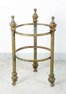 A small bronze Gueridon table
