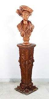 A Belle-Epoque terracotta bust