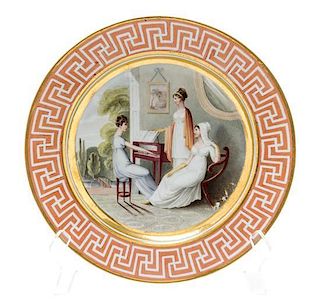 An English Porcelain Plate Diameter 9 1/4 inches.