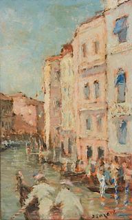 Dietz Edzard, (German, 1893-1963), Regatta in Venice