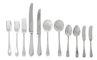 A Group of American Silver Flatware, Tiffany & Co., New York, NY, 20th Century, Salem pattern, comprising 1 dinner knife 1 lunch