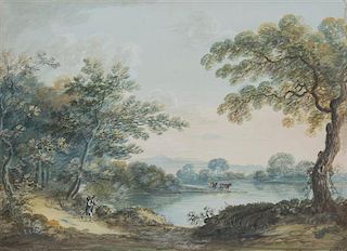 J. Inigo Richards, (British, 1731-1810), Pastoral Views with Figures (four works)