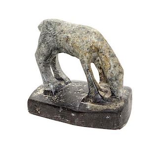An Inuit Stone Sculpture Height 3 3/4 inches.