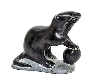 An Inuit Stone Sculpture Height 4 1/2 inches.