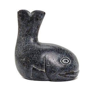 An Inuit Stone Sculpture Height 7 5/8 inches.