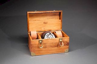 Wooden Box with Fly Reels