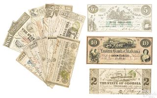 Alabama and Georgia Confederate paper currency