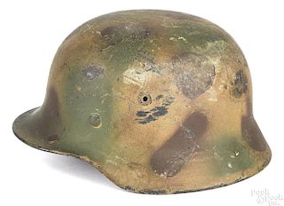 German WWII M42 camouflage steel helmet