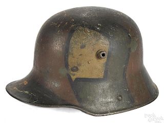 German WWI M16 camouflage steel helmet