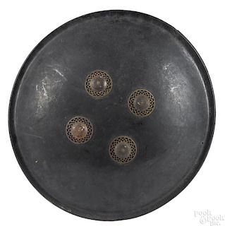 Indo-Persian leather and lacquered Dahl shield