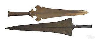 Two iron polearms
