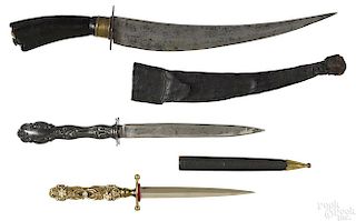 Three edged weapons