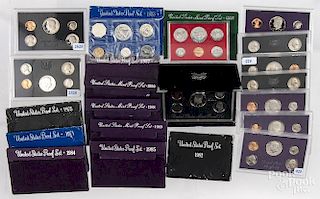 Twenty-three US Mint Proof sets