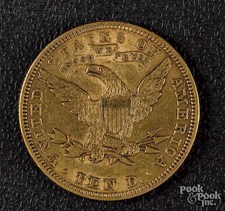 US 1899 ten dollar gold coin.