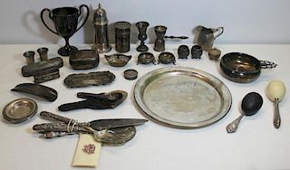STERLING. Assorted Silver Hollow Ware and Flatware