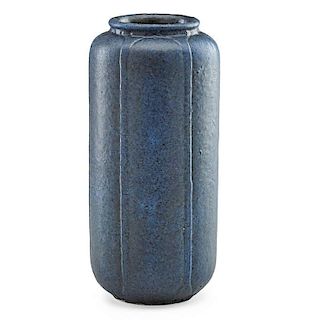 GRUEBY Cylindrical vase, blue glaze