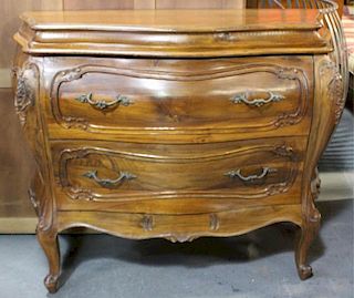 Vintage and Quality Louis XV Style Bombe Commode.