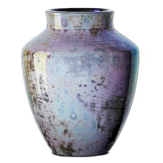 PEWABIC Large vase with lustre glaze