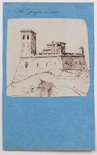 ATTRIBUTED TO MARIE JOSEPH PEYRE (1730-1785): FORTRESS STUDY