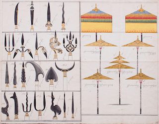 INDIAN SCHOOL: DESIGNS FOR SABERS AND UMBRELLAS