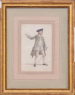 PAUL SANDBY (1725-1809): STUDY OF A GENTLEMAN WEARING A TRICORN HAT