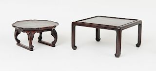 TWO CHINESE WOOD STANDS