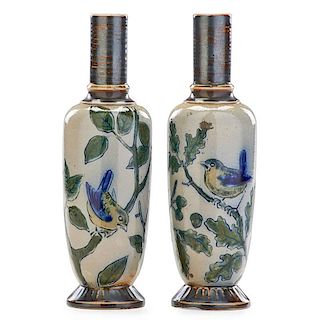 MARTIN BROTHERS Pair of bud vases