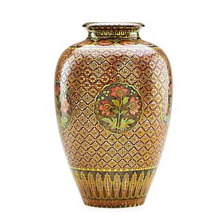 ZSOLNAY Vase with floral medallions