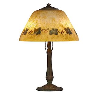 HANDEL Table lamp, ivy pattern
