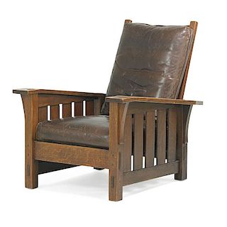 GUSTAV STICKLEY Drop-arm Morris chair