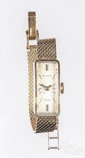 Bulova Dior 14K yellow gold ladies wrist watch