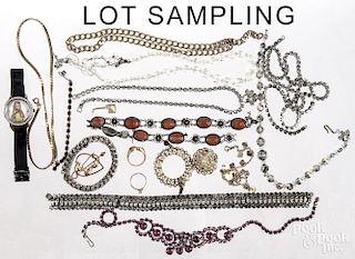 Large group of costume jewelry.