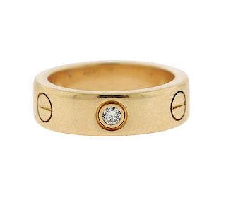 Cartier Love 18K Gold Diamond Band Ring