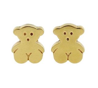 Tous 18k Gold Bear Earrings